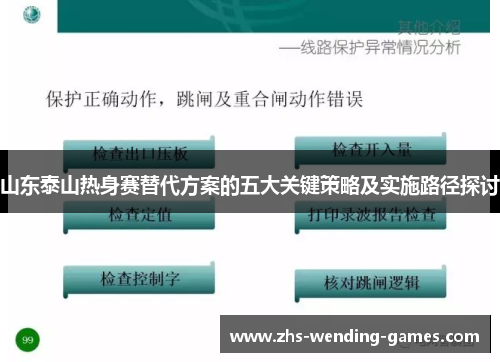 山东泰山热身赛替代方案的五大关键策略及实施路径探讨