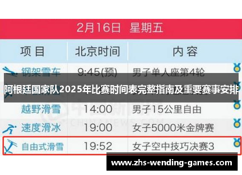 阿根廷国家队2025年比赛时间表完整指南及重要赛事安排